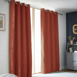 EMINZA Rideau obscurcissant thermique (140 x 280 cm) Alba Terracotta Discount