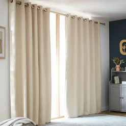 EMINZA Rideau obscurcissant thermique (180 x 260 cm) Alba grège Beige Discount
