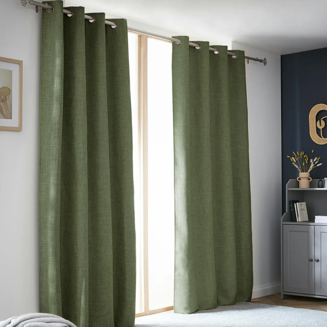 EMINZA Rideau obscurcissant thermique (140 x 240 cm) Alba Vert kaki Online