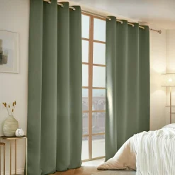 EMINZA Rideau obscurcissant thermique (140 x 280 cm) Calore Vert kaki Clearance
