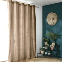 EMINZA Rideau obscurcissant velours (180 x 260 cm) Fern Taupe Best