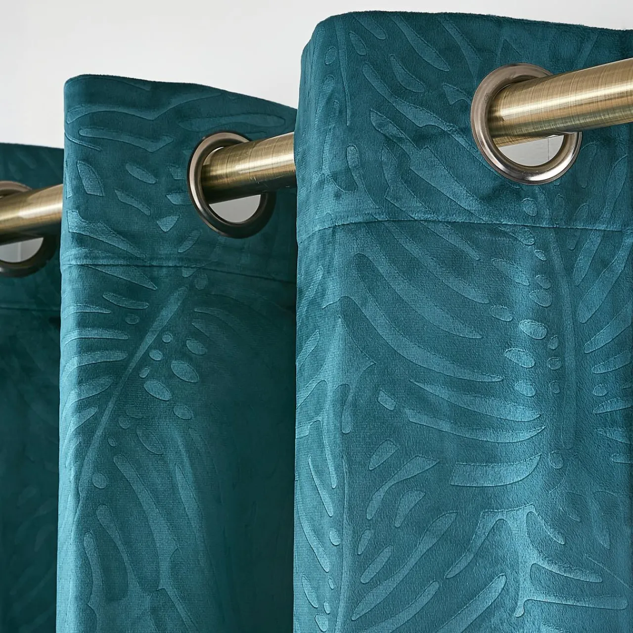 EMINZA Rideau obscurcissant velours (180 x 260 cm) Fern Bleu pétrole Online