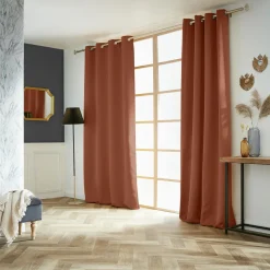 EMINZA Rideau obscurcissant (140 x 260 cm) Dark Terracotta Sale