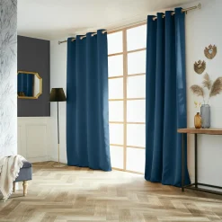 EMINZA Rideau obscurcissant (140 x 280 cm) Dark Bleu pétrole Discount