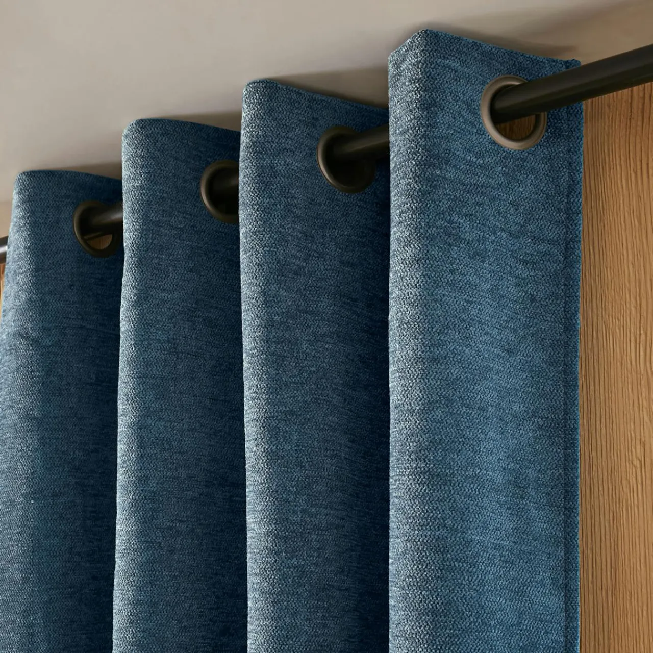 EMINZA Rideau occultant isolant Total Blackout (140 x 240 cm) Magnus Bleu nuit Discount