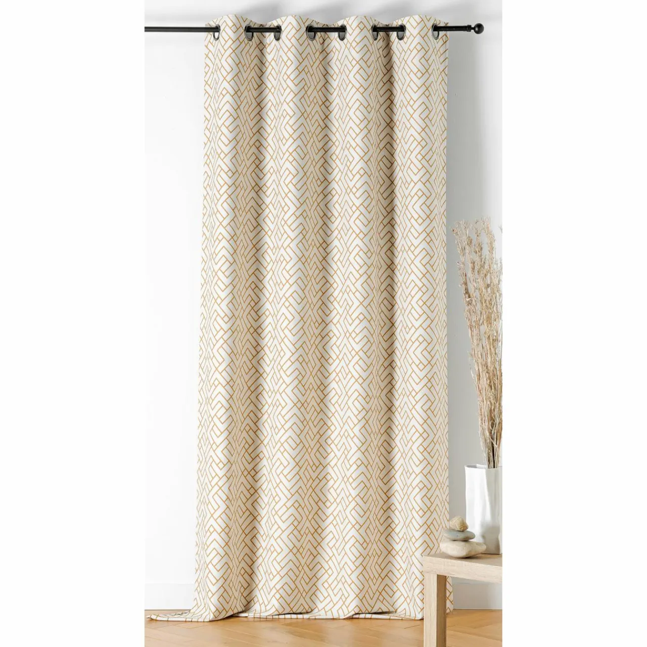 LINDER Rideau occultant isolant (140 x 240 cm) Artica Jaune moutarde Hot