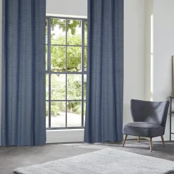Atmosphera, cru017dateur d'intu017drieur Rideau occultant velours (135 x 260 cm) Yupi indigo Bleu