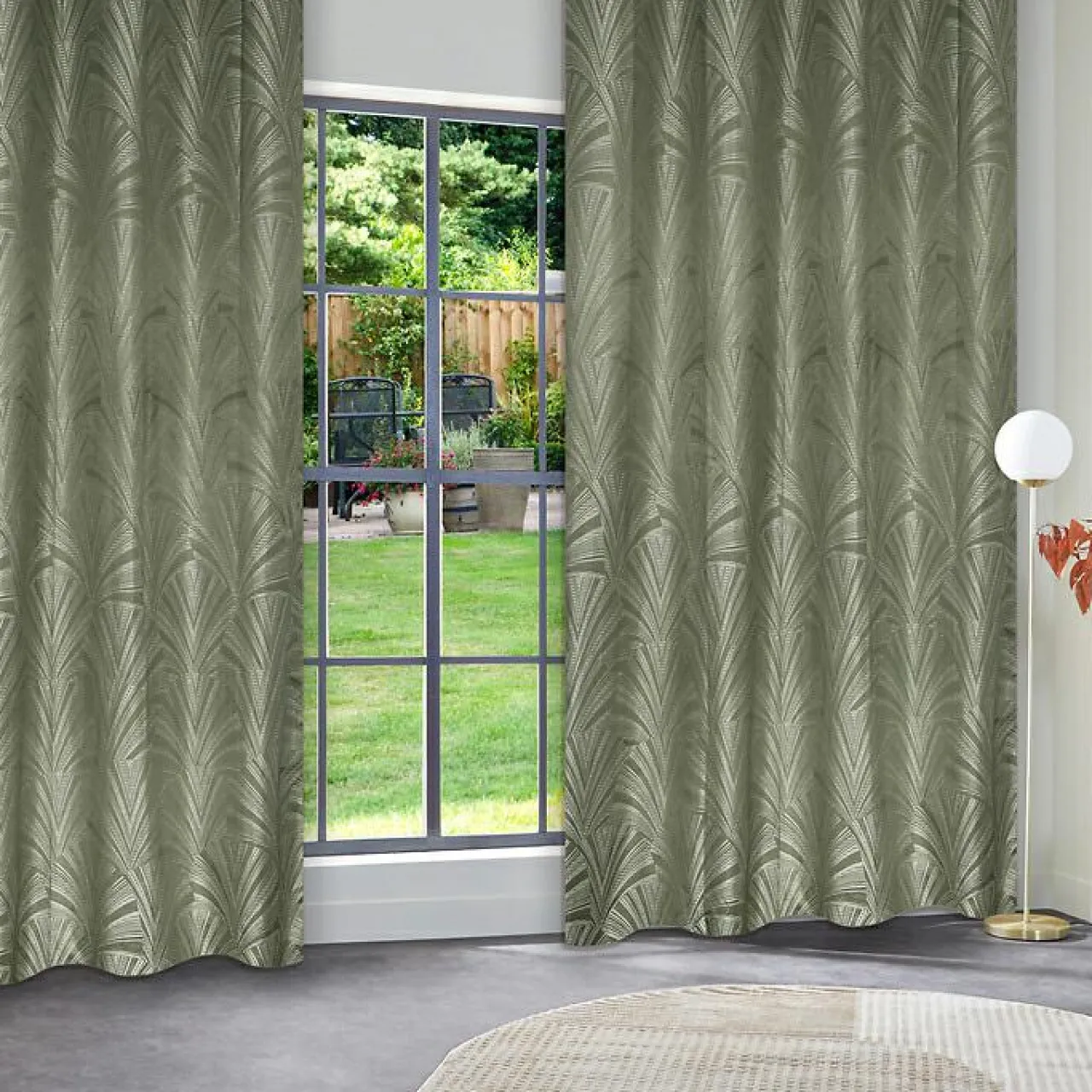 Atmosphera, cru017dateur d'intu017drieur Rideau occultant (140 x 260 cm) Effie Vert kaki New