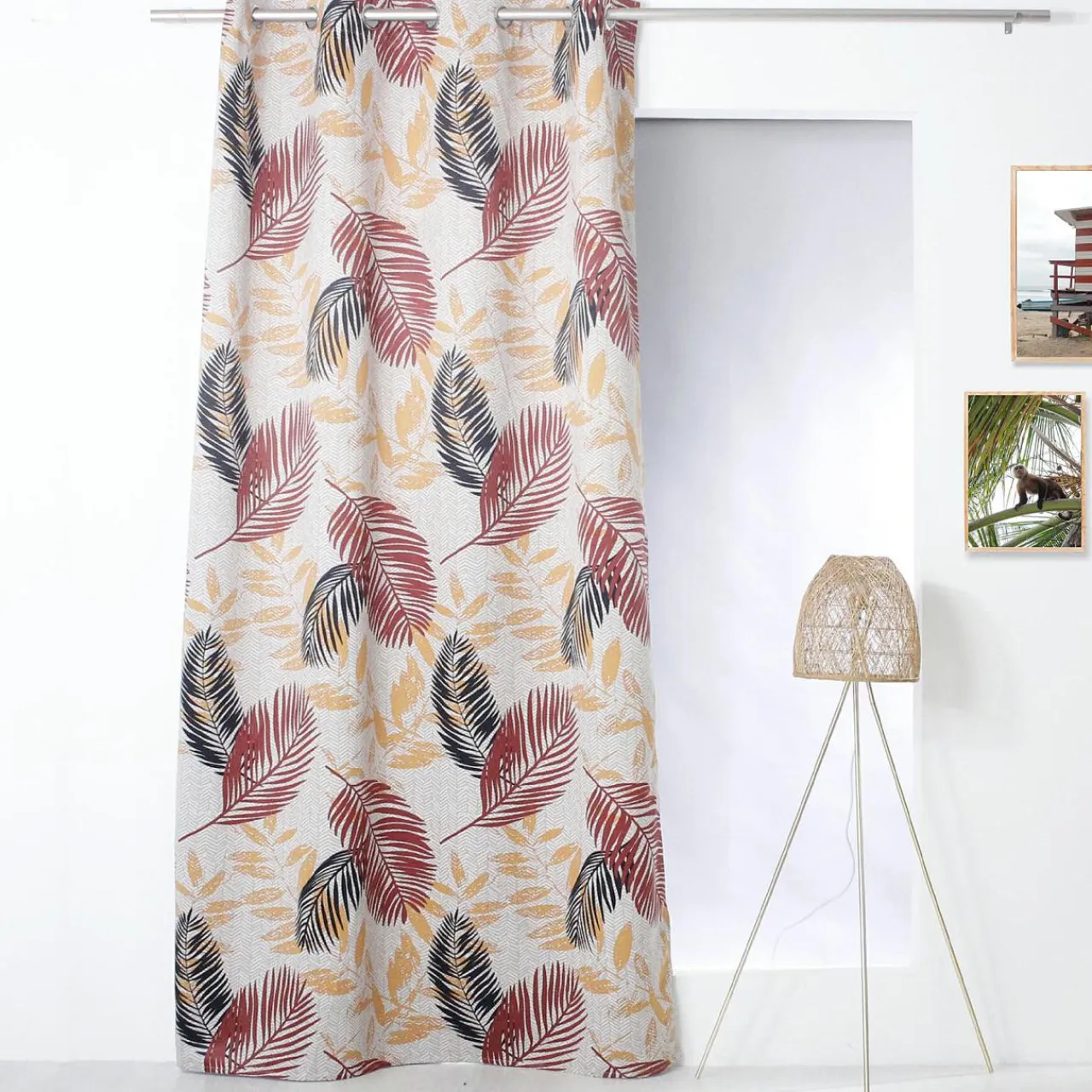 ENJOY HOME Rideau occultant (140 x 240 cm) Vegetal Terre cuite Terracotta New