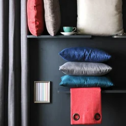 LOVELY CASA Rideau oeillets (140 x 260 cm) Béa Anthracite Gris foncé Sale