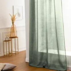 STOF Rideau oeillets (140 x 260 cm) Bea Vert lichen Vert sauge New