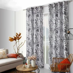 ENJOY HOME Rideau oeillets (135 x 240 cm) Bundi Gris foncé Clearance