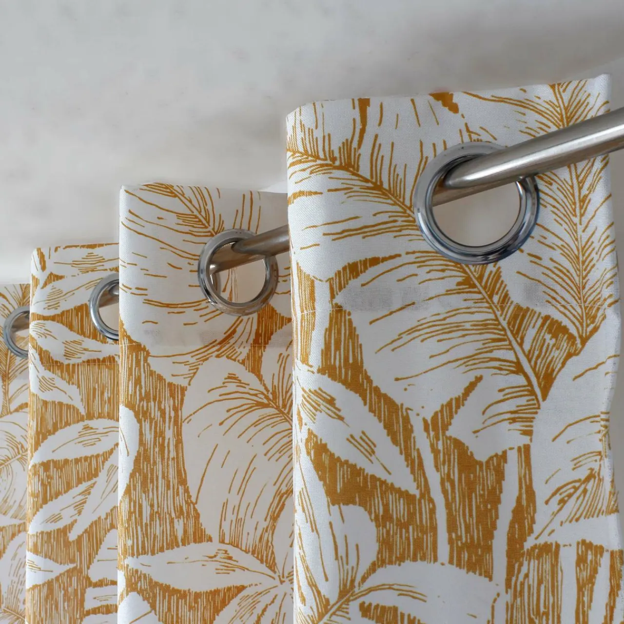 ENJOY HOME Rideau oeillets (135 x 240 cm) Bundi Jaune moutarde Online