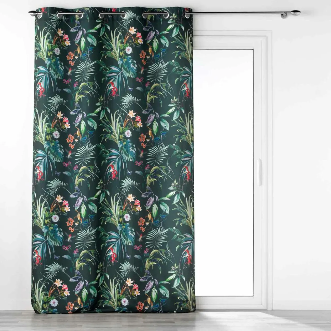 DOUCEUR D'INTERIEUR Rideau oeillets (140 x 260 cm) Féerie Vert émeraude Sale
