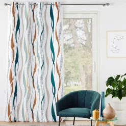DOUCEUR D'INTERIEUR Rideau oeillets (140 x 280 cm) Lisana Multicolore Online