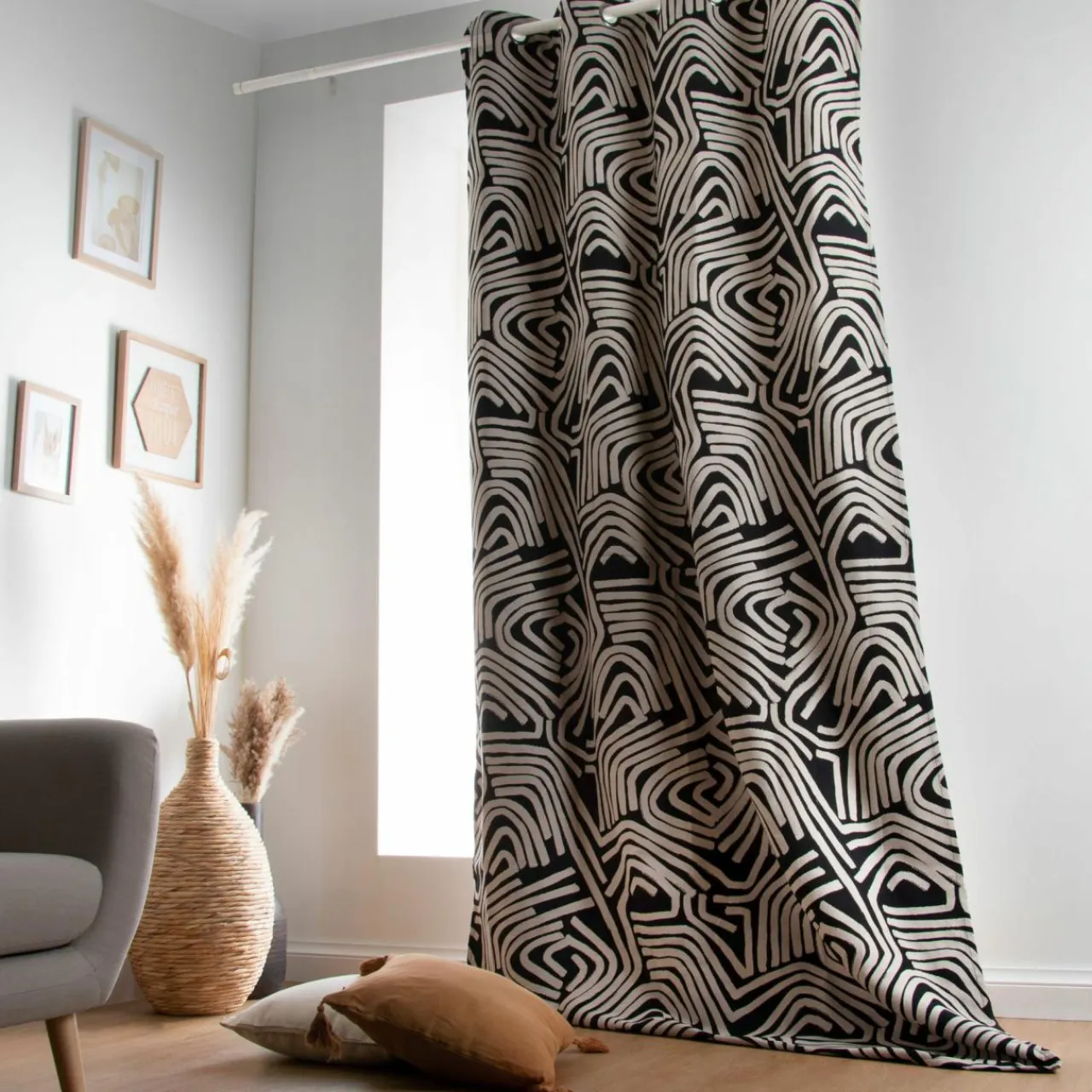 LINDER Rideau oeillets (140 x 260 cm) Nairobi Noir Online