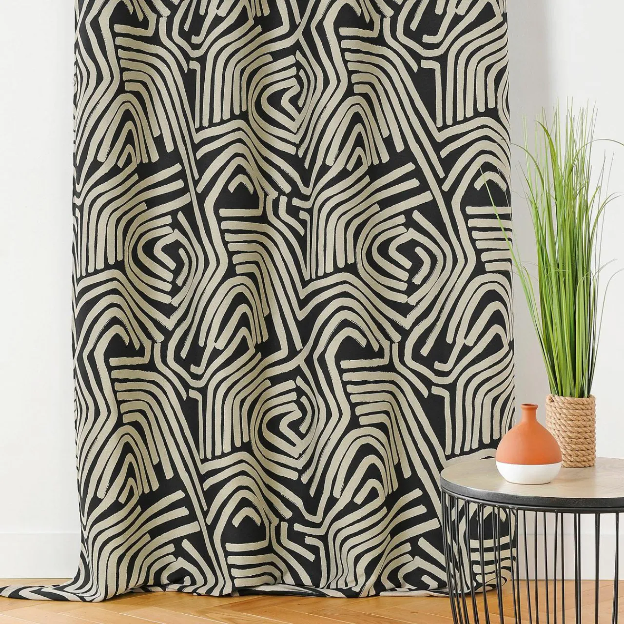 LINDER Rideau oeillets (140 x 260 cm) Nairobi Noir Online