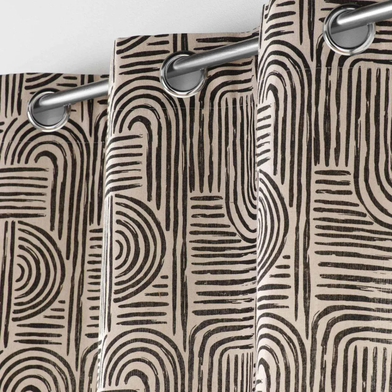 DOUCEUR D'INTERIEUR Rideau oeillets (140 x 240 cm) Pandore Noir Online