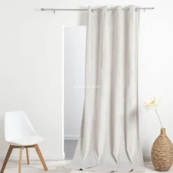 ATMOSPHERA Rideau oeillets (140 X 260 cm) Velours Ivoire Clearance