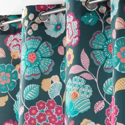 DOUCEUR D'INTERIEUR Rideau oeillets (140 x 260 cm) Winteria Bleu canard Hot