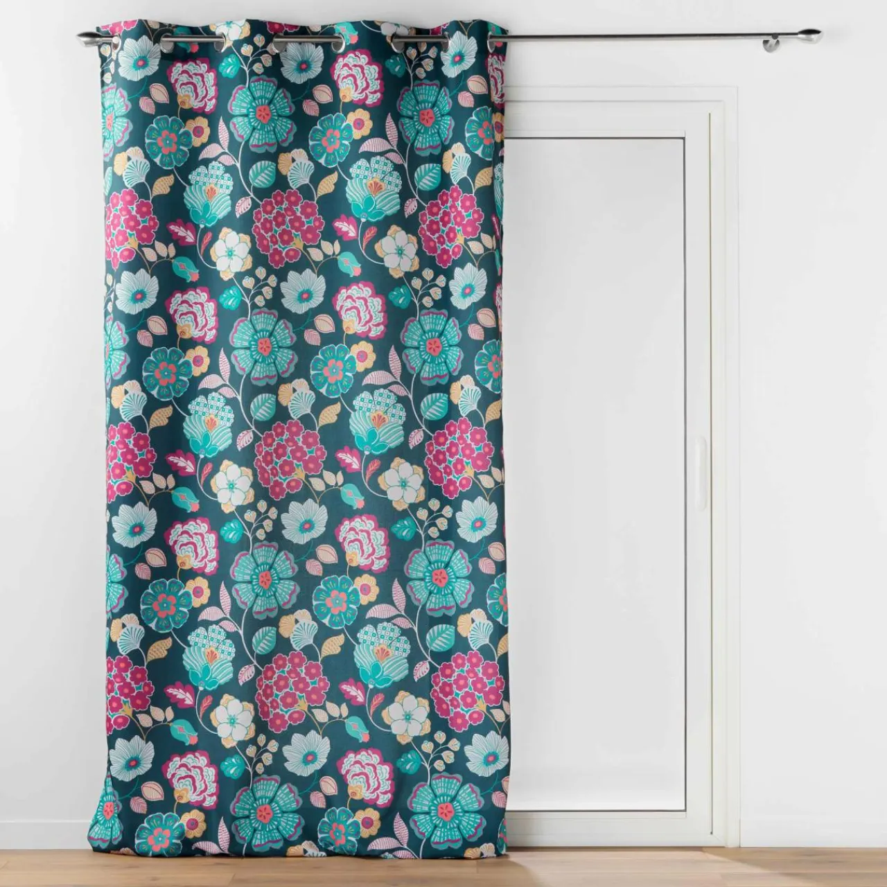 DOUCEUR D'INTERIEUR Rideau oeillets (140 x 260 cm) Winteria Bleu canard Hot