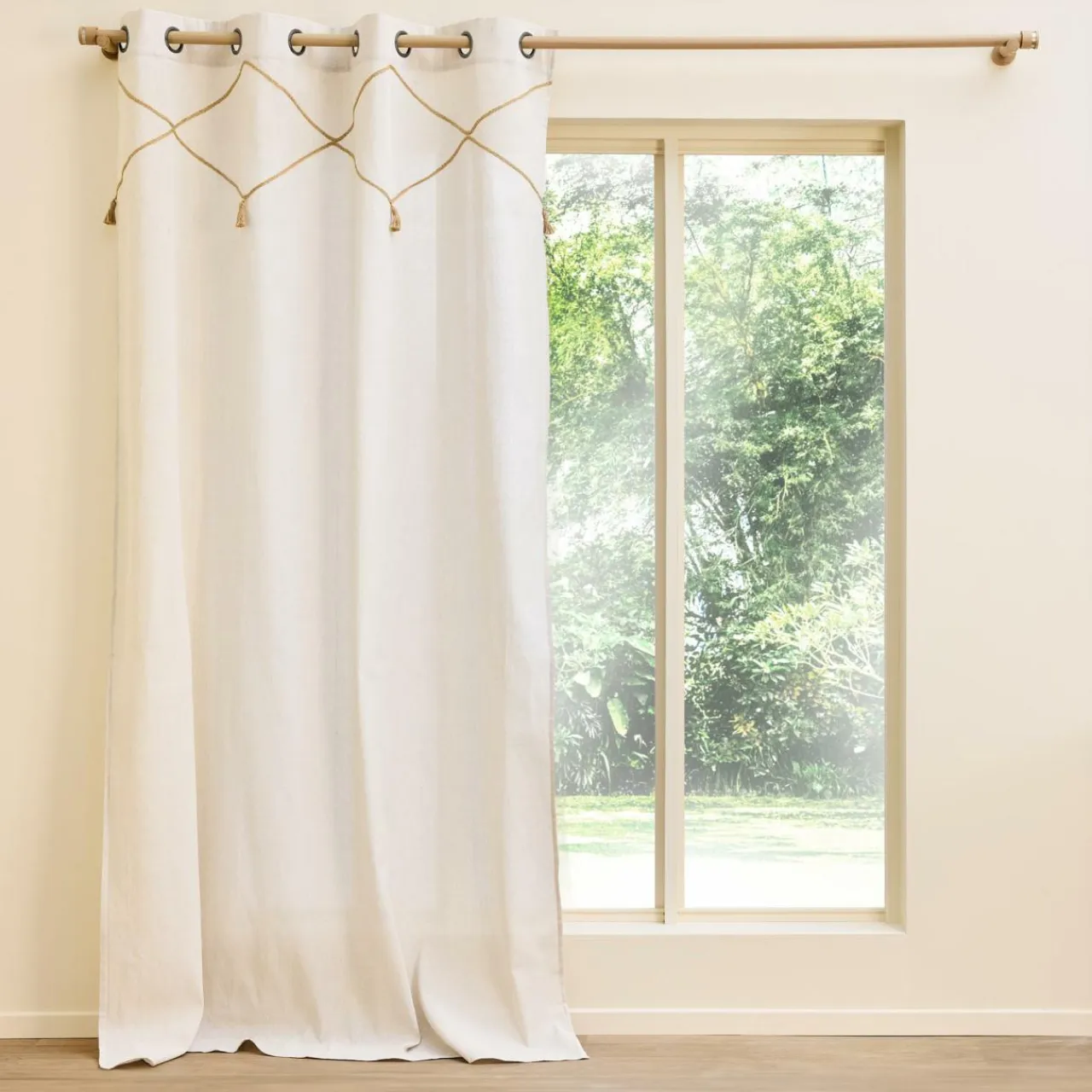 douceur d'intu017drieur Rideau polycoton (140 x 240 cm) Lacia Beige Sale