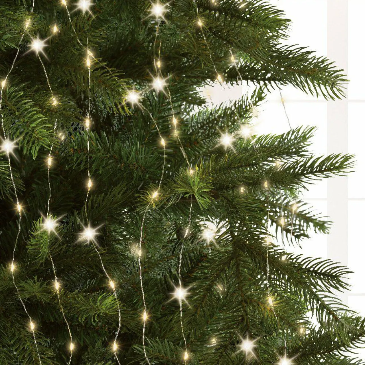 KAEMINGK Rideau pour sapin H2,10 m 672 Micro LED Flashing light Blanc chaud Hot