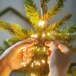 KAEMINGK Rideau pour sapin H2,10 m 672 Micro LED Flashing light Blanc chaud Hot