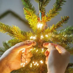 KAEMINGK Rideau pour sapin H1,80 m 408 Micro LED Flashing light Blanc chaud
