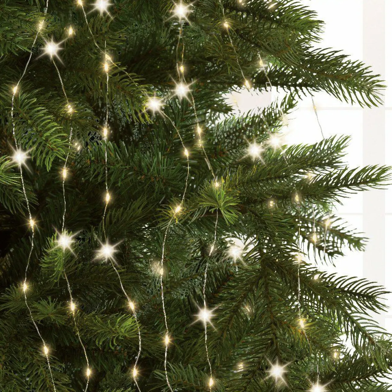 KAEMINGK Rideau pour sapin H1,80 m 408 Micro LED Flashing light Blanc chaud