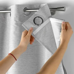 DOUCEUR D'INTERIEUR Rideau thermique doublure amovible (140 x 260 cm) Coverline Gris clair Online