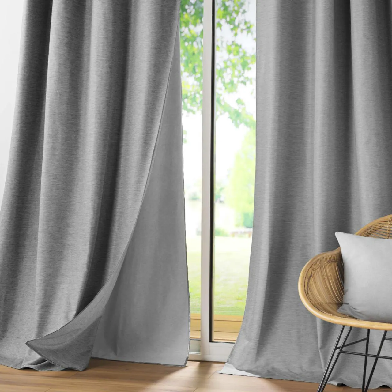 DOUCEUR D'INTERIEUR Rideau thermique doublure amovible (140 x 260 cm) Coverline Gris Anthracite Clearance