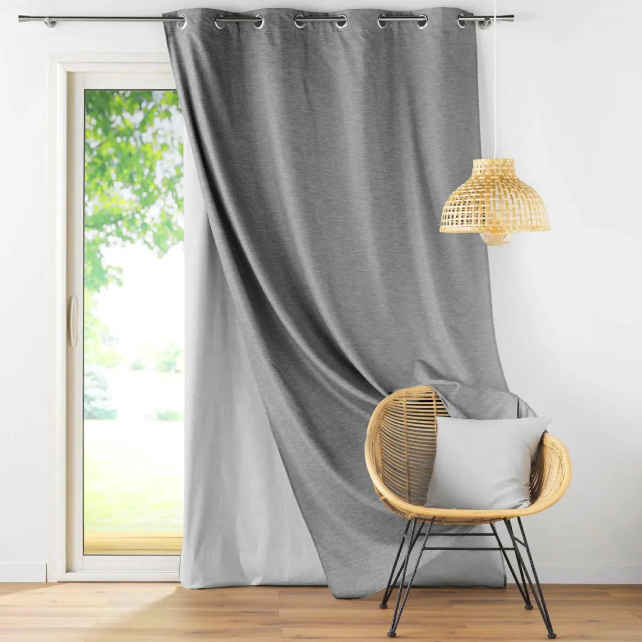 DOUCEUR D'INTERIEUR Rideau thermique doublure amovible (140 x 260 cm) Coverline Gris Anthracite Clearance