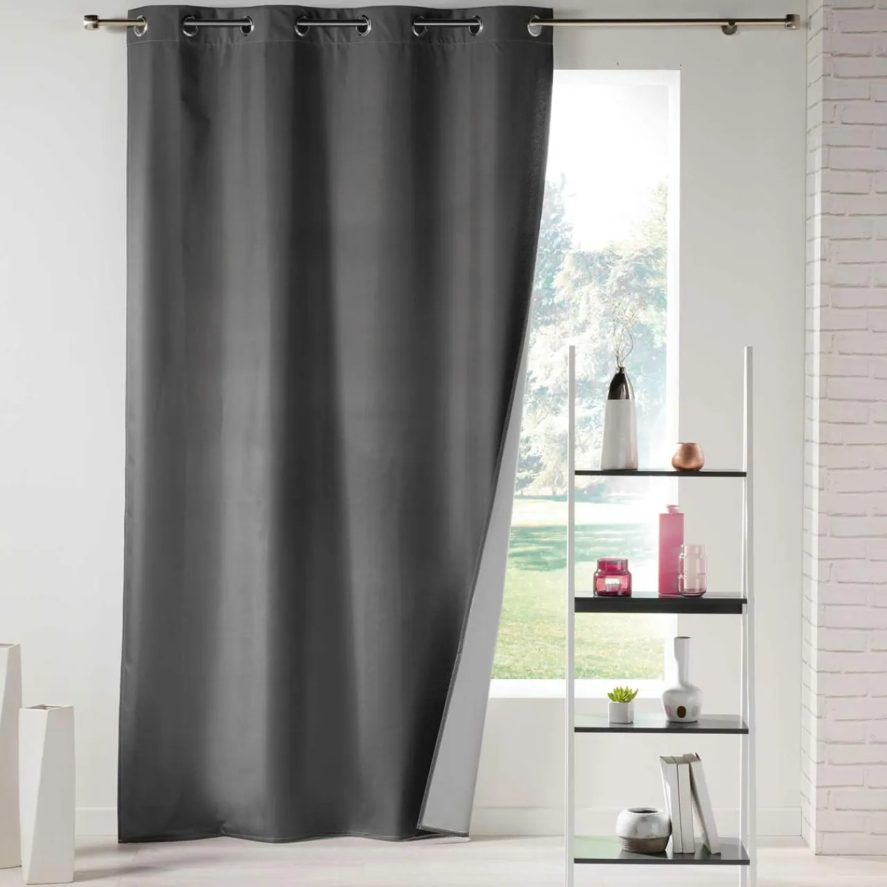 DOUCEUR D'INTERIEUR Rideau thermique (140 x 260 cm) Icemount Gris anthracite Gris foncé Outlet