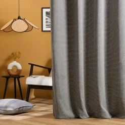EMINZA Rideau tissage jacquard (140 x 240 cm) Oscar Gris Anthracite Clearance
