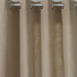 Atmosphera, cru017dateur d'intu017drieur Rideau tissé (140 x 260 cm) Clem lin Beige
