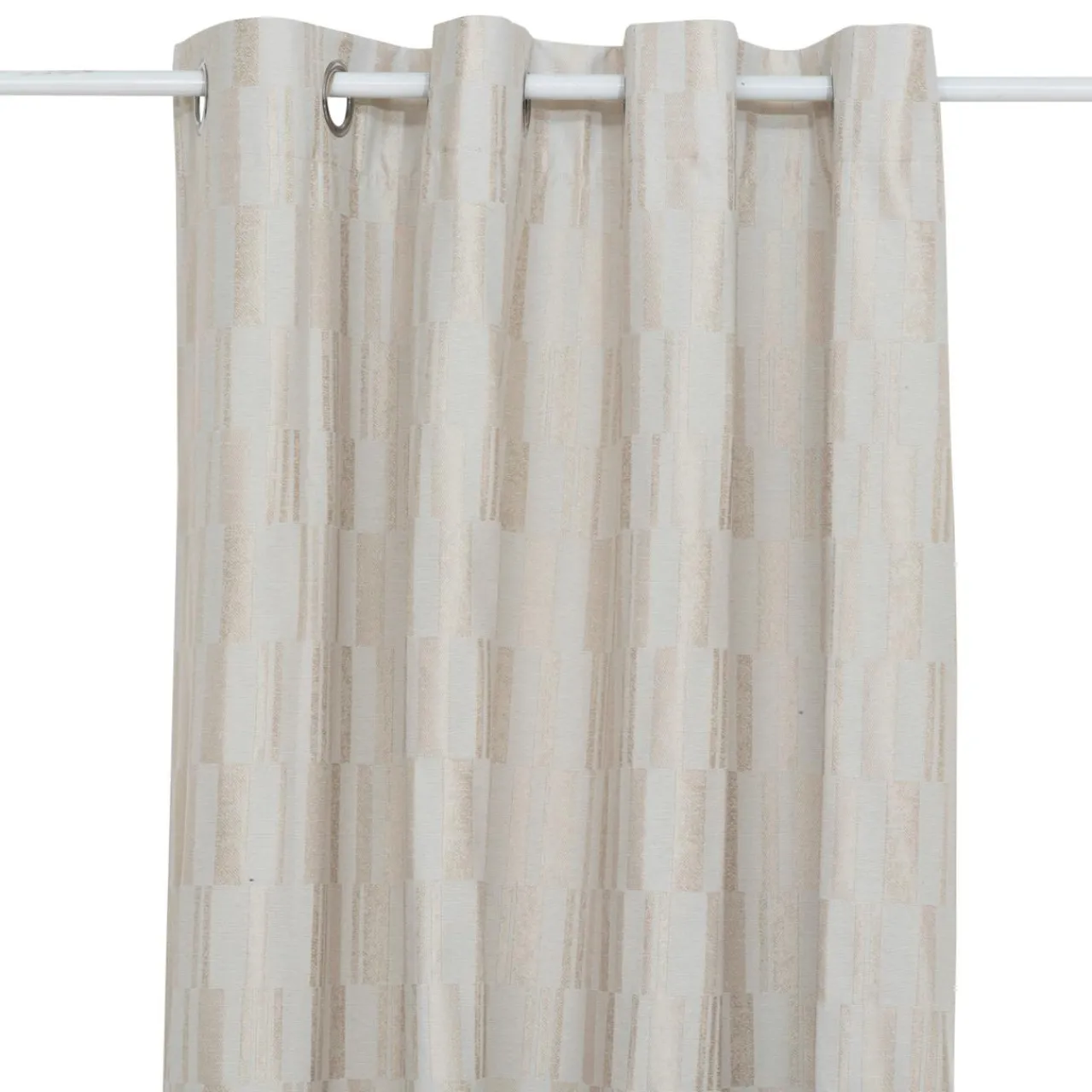 Atmosphera, cru017dateur d'intu017drieur Rideau tissé (140 x 260 cm) Leyna Beige Discount