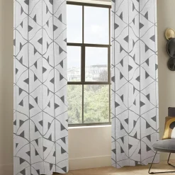 Atmosphera, cru017dateur d'intu017drieur Rideau tissé (140 x 260 cm) Maloé Gris Outlet