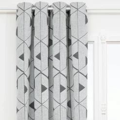 Atmosphera, cru017dateur d'intu017drieur Rideau tissé (140 x 260 cm) Maloé Gris Outlet