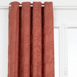 Atmosphera, cru017dateur d'intu017drieur Rideau tissé (135 x 260 cm) Willow Terracotta New