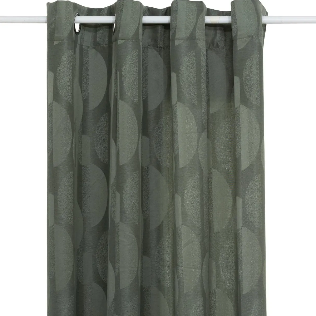 Atmosphera, cru017dateur d'intu017drieur Rideau tissé (140 x 260 cm) Wimbi Vert kaki