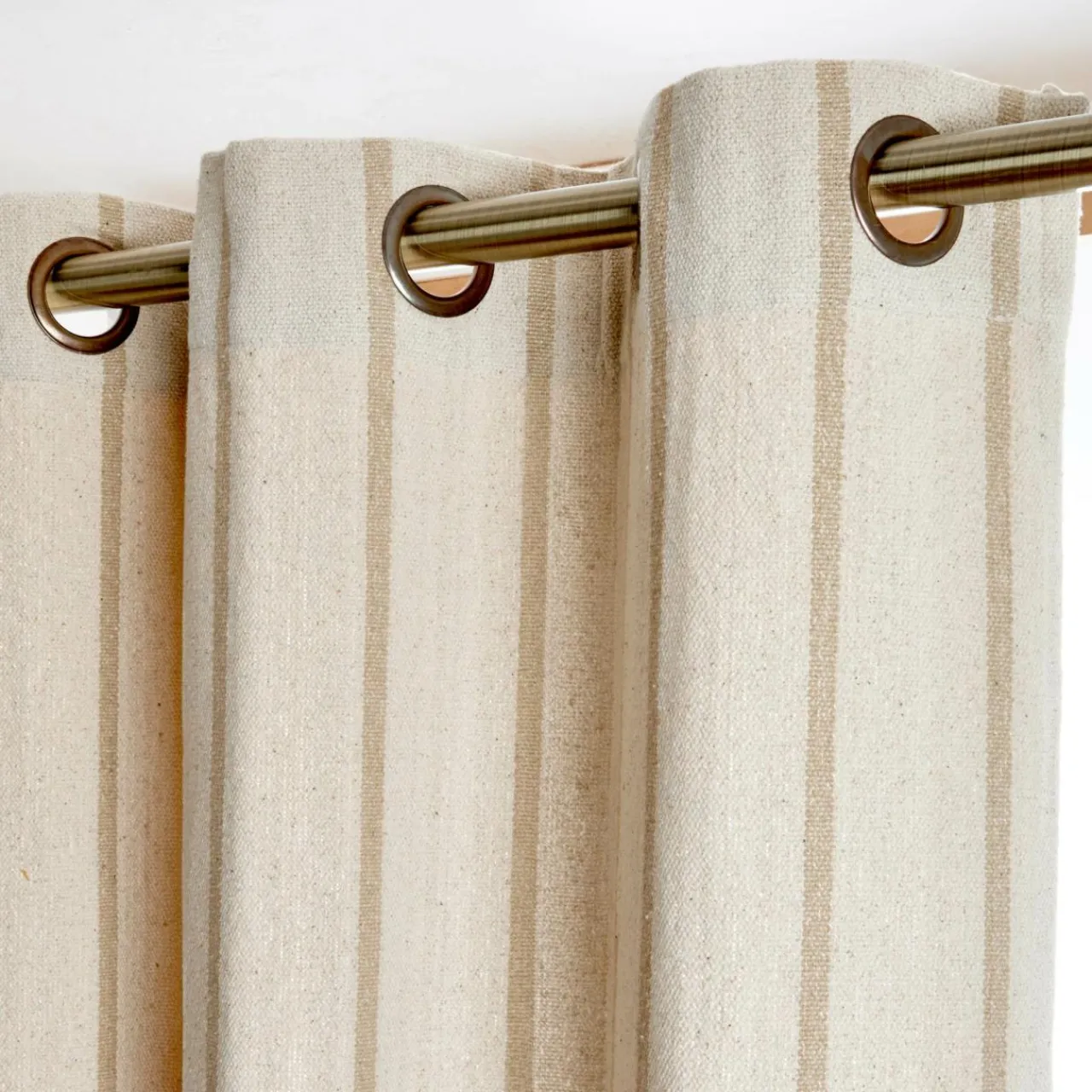 EMINZA Rideau toile de coton (135 x 260 cm) Ocealys Beige Outlet