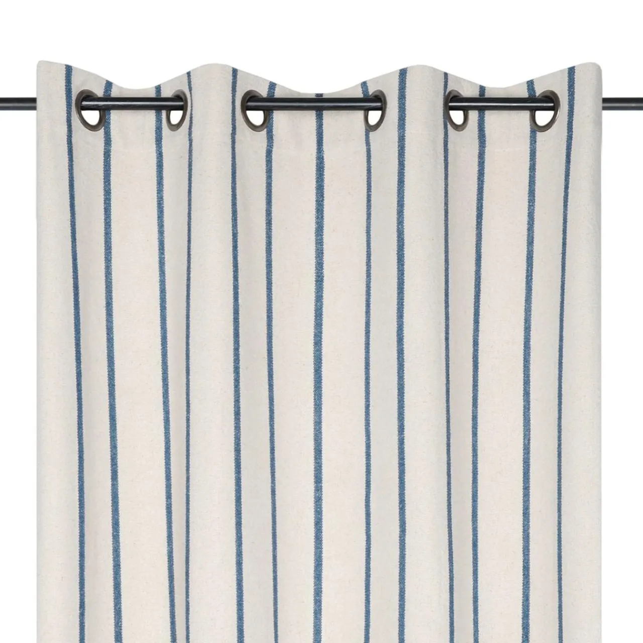 EMINZA Rideau toile de coton (135 x 260 cm) Ocealys Bleu marine