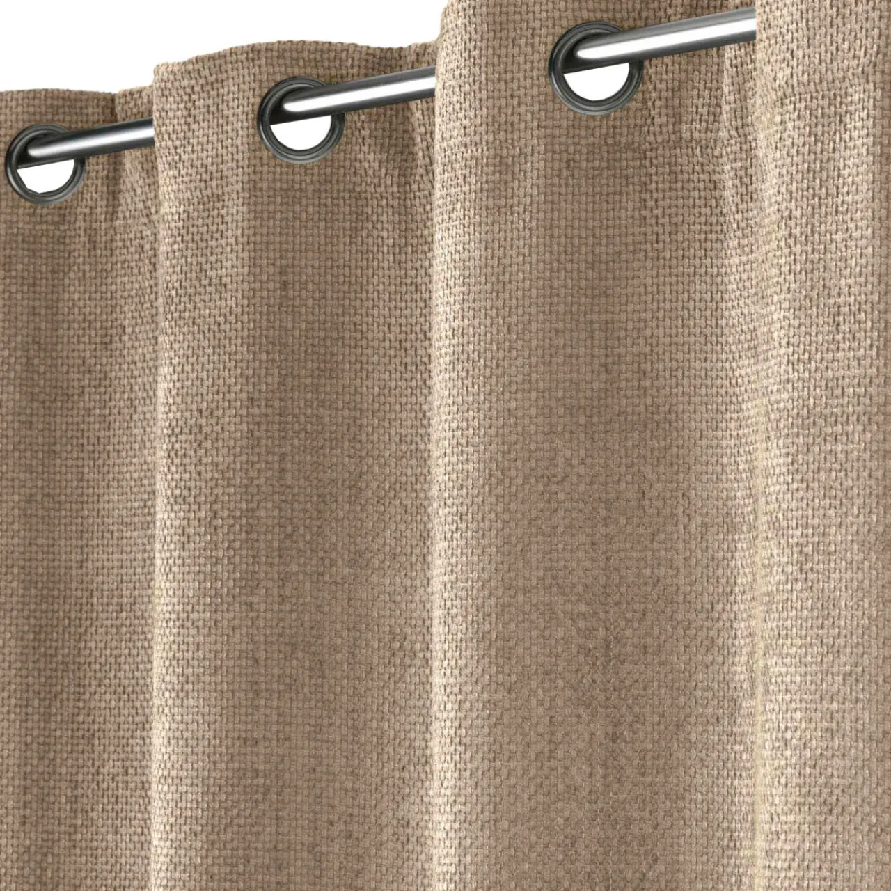 douceur d'intu017drieur Rideau velours chenille (140 x 260 cm) Leo Beige