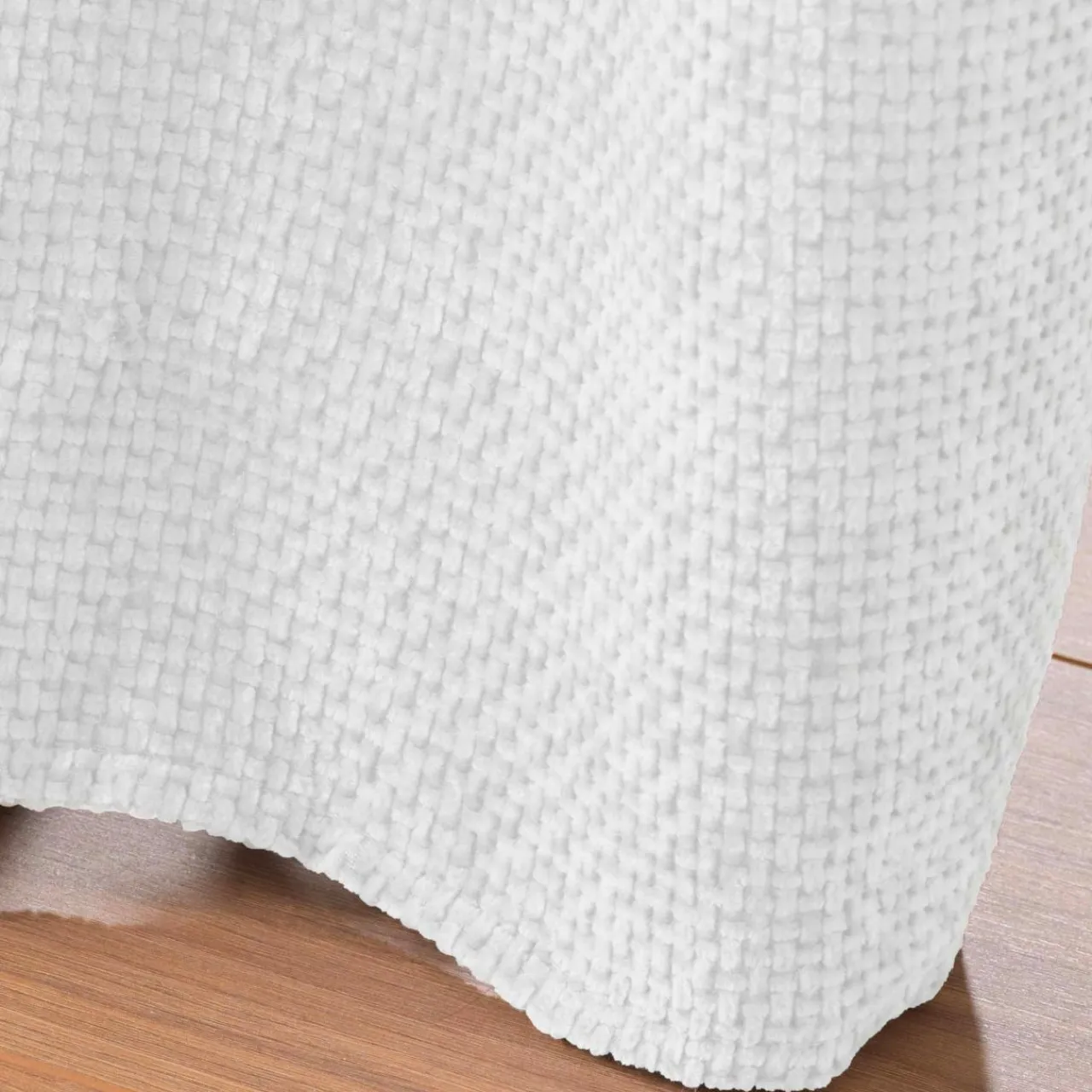 douceur d'intu017drieur Rideau velours chenille (140 x 260 cm) Leo Blanc Hot