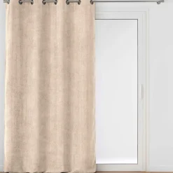 douceur d'intu017drieur Rideau velours chenille (140 x 260 cm) Leo Ecru Discount