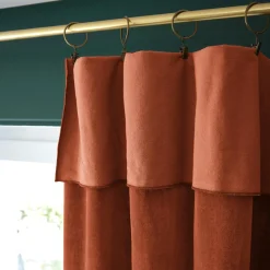 EMINZA Rideau velours de coton ajustable (140 x max 270 cm) Victor Terracotta Online
