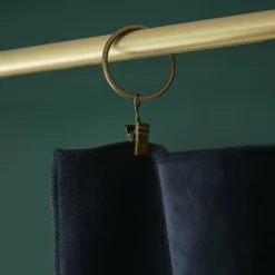 EMINZA Rideau velours de coton ajustable (140 x max 270 cm) Victor Bleu nuit Sale