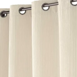 douceur d'intu017drieur Rideau velours relief (140 x 260 cm) Nils Ecru New