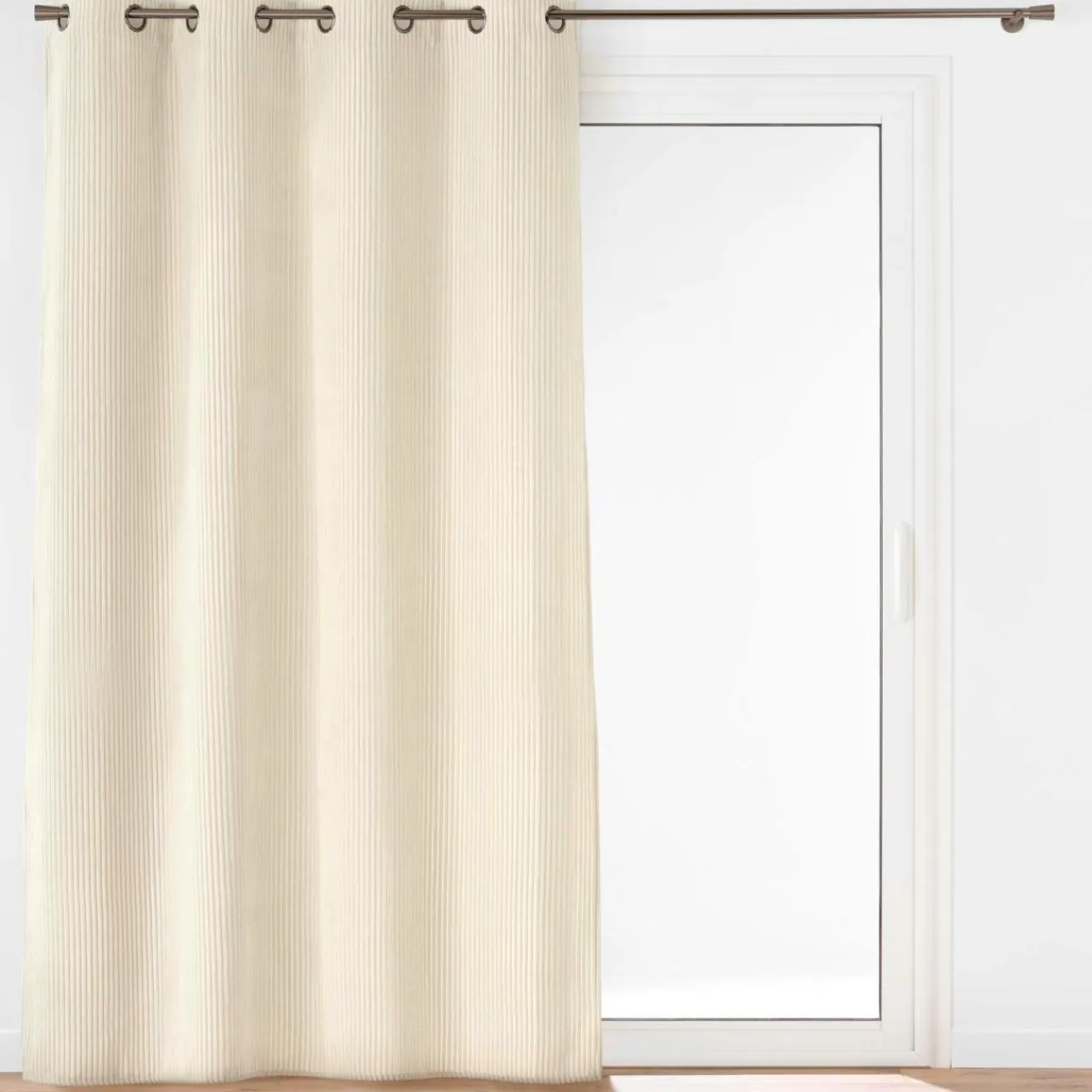 douceur d'intu017drieur Rideau velours relief (140 x 260 cm) Nils Ecru New